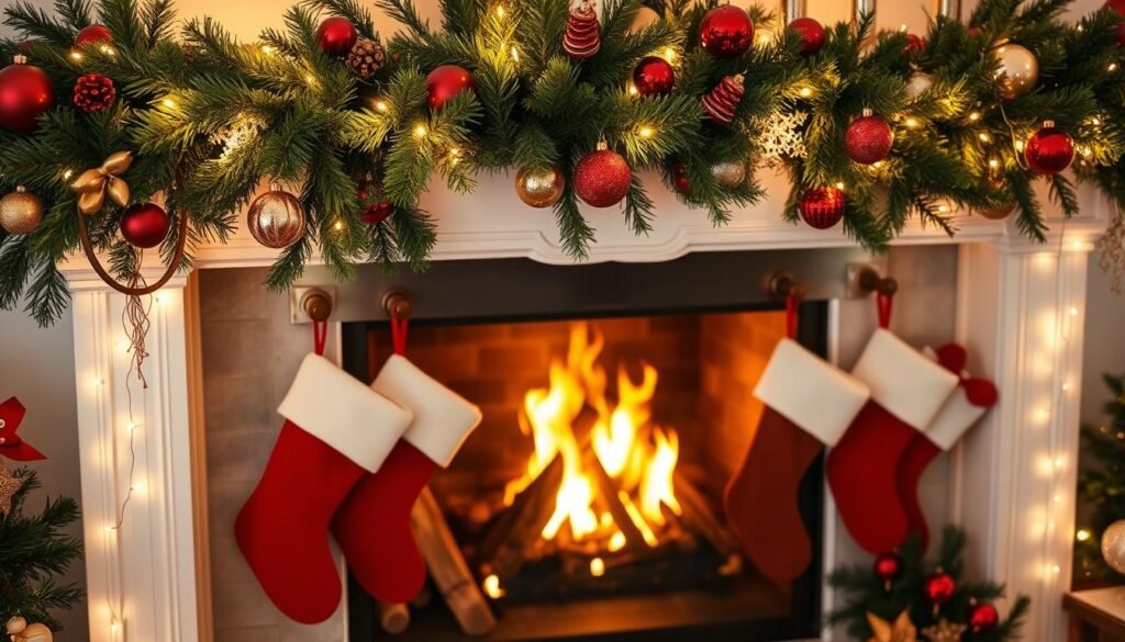 holiday mantel decor