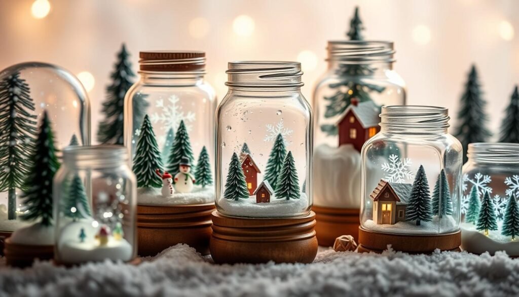 mason jar snow globes